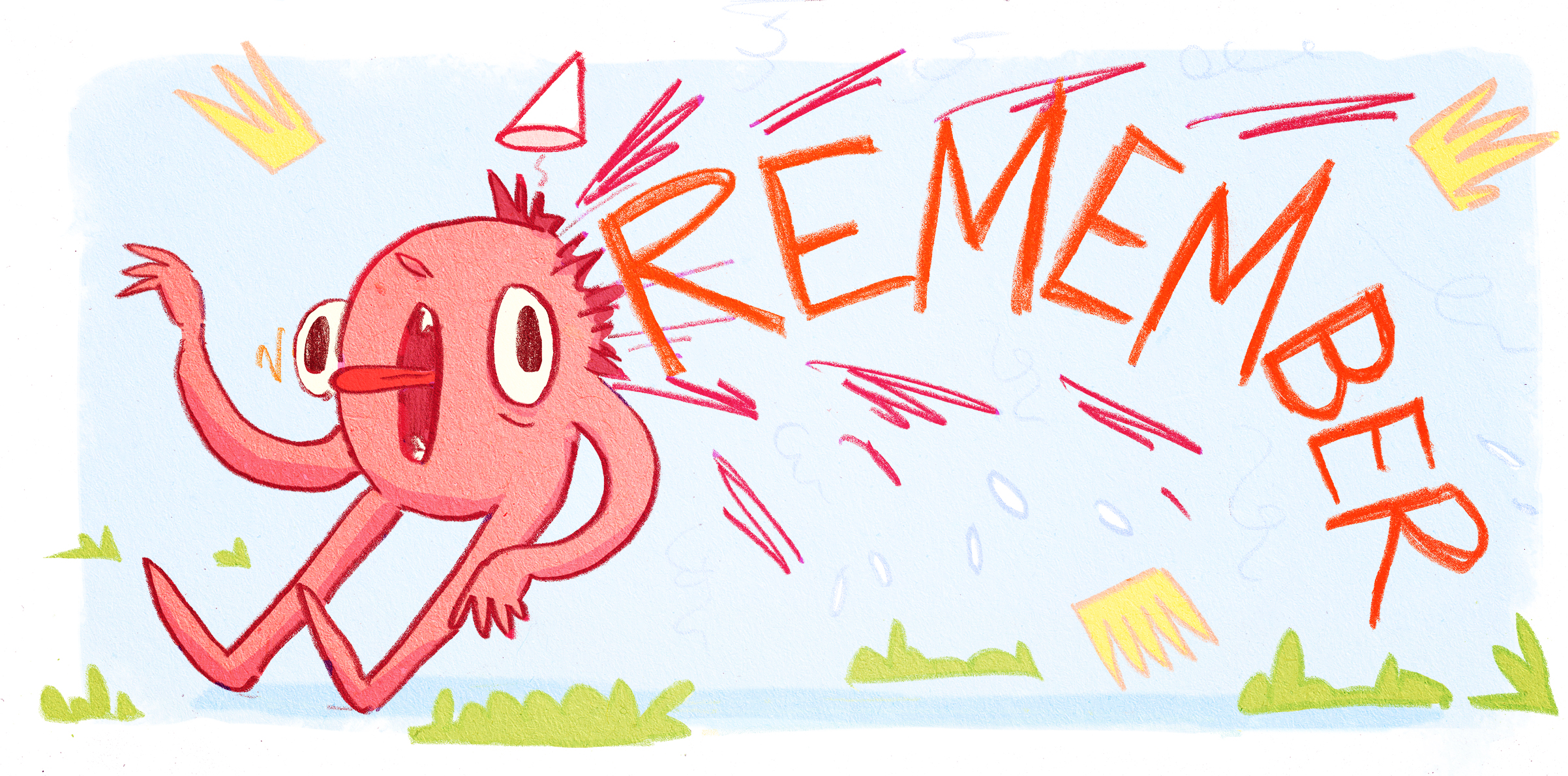 How to remember to make breaks Illustration